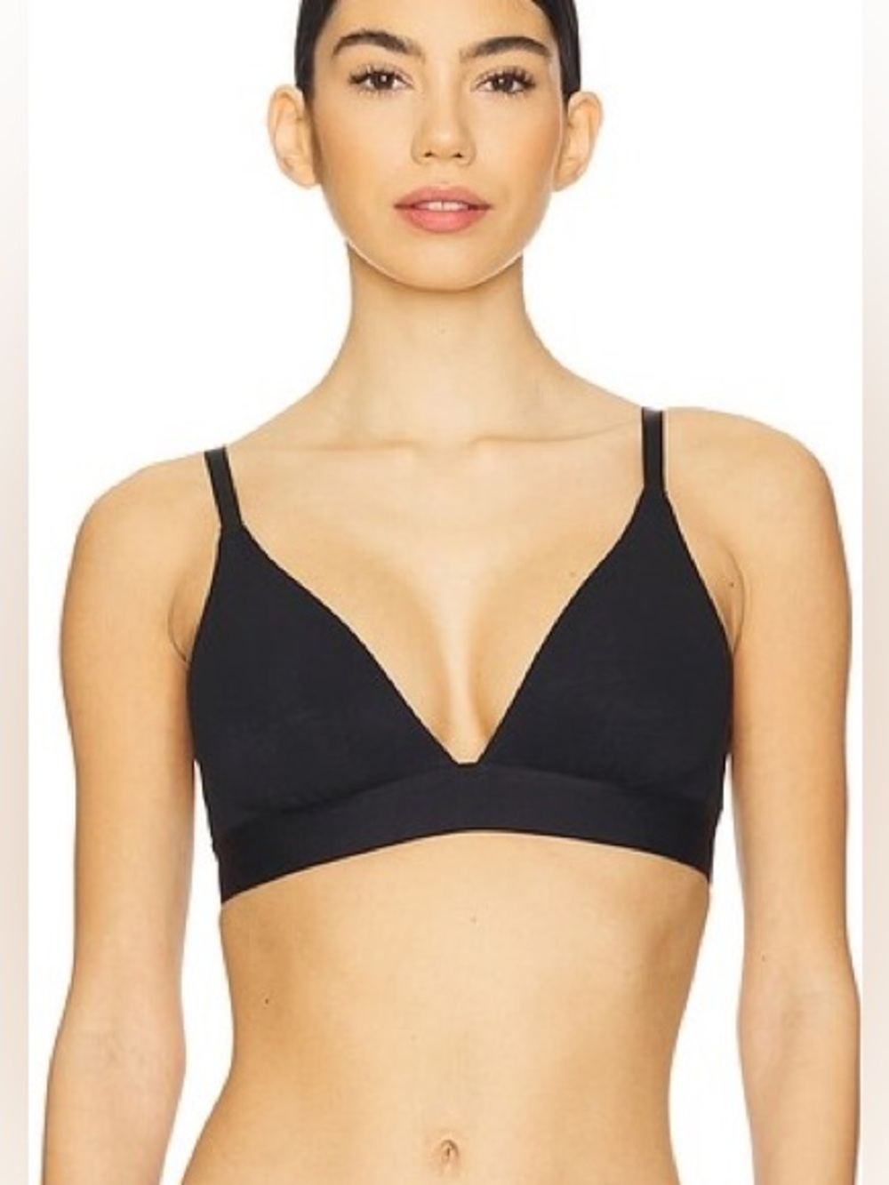 Negative Underwear Black cotton Triangle Bralette